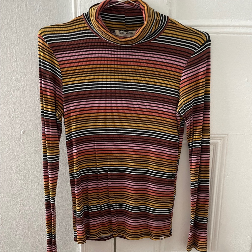 Billabong striped turtleneck top